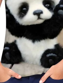 Kids Girls' T shirt Animal Outdoor 3D Print Short Sleeve Active 3-12 Years Spring Black