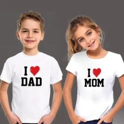 Kids Girls' T shirt Letter Casual Short Sleeve Crewneck Fashion Cotton 7-13 Years Summer Light White Black White