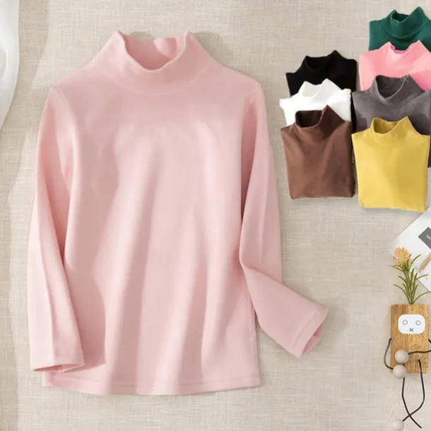 Kids Girls' T shirt Solid Color School Long Sleeve Active Cotton 7-13 Years Spring Black White Yellow