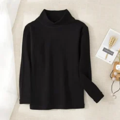 Kids Girls' T shirt Solid Color School Long Sleeve Active Cotton 7-13 Years Spring Black White Yellow