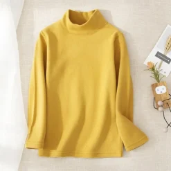 Kids Girls' T shirt Solid Color School Long Sleeve Active Cotton 7-13 Years Spring Black White Yellow