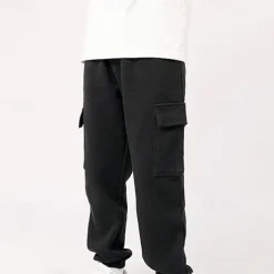 Kids Girls' Trousers Solid Color Streetwear Pocket School 4 years+ Spring Black White Pink