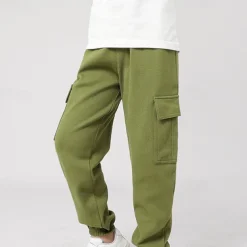 Kids Girls' Trousers Solid Color Streetwear Pocket School 4 years+ Spring Black White Pink