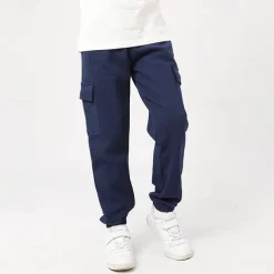 Kids Girls' Trousers Solid Color Streetwear Pocket School 4 years+ Spring Black White Pink