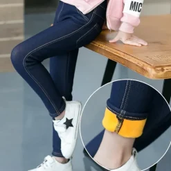 Kids Girls' Trousers Solid Color Fashion Pocket Outdoor 7-13 Years Fall Black Dark Blue