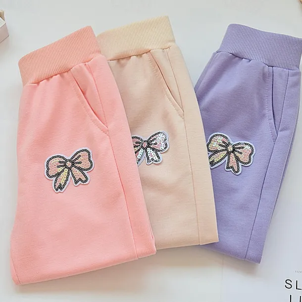 Kids Girls' Trousers Solid Color Active Buttons School Cotton 7-13 Years Spring Black Pink Purple