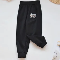 Kids Girls' Trousers Solid Color Active Buttons School Cotton 7-13 Years Spring Black Pink Purple