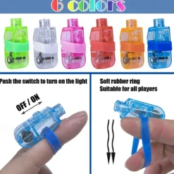 Kids LED Finger Lights Birthday Party Supplies Assorted Rave Laser Toys 6 Colors 30/50/60 Pieces