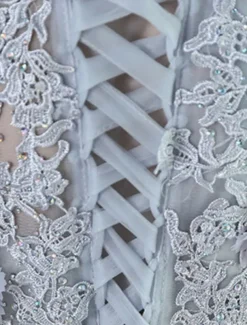 Kids Little Girls' Dress Floral Solid Colored A Line Dress Party Performance Embroidered Mesh Bow Red Asymmetrical Sleeveless Princess Sweet Dresses Spring Summer Regular Fit 3-12 Years