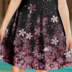 Kids Little Girls' Dress Unicorn Animal A Line Dress Daily Vacation Patchwork Print Pink Above Knee Short Sleeve Sweet Dresses Summer Loose 3-12 Years