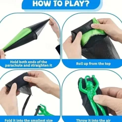 Kids' Outdoor Fun - No-Battery Needed Anti-Tangle Throwing Army Parachute Toy For Children