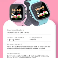 Kids Smart Watch Sim Card Call Phone Smartwatch For Children SOS Photo Waterproof Camera LBS Location Tracker IOS Android