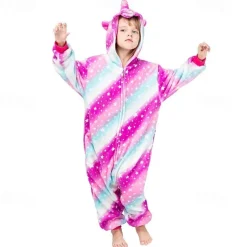 Kid's Stars Onesie Costume Carnival Costume Flying Horse Onesie Pajamas Kigurumi Pajamas For Boys and Girls Christmas Carnival Children's Day Cartoon