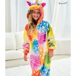 Kid's Stars Onesie Costume Carnival Costume Flying Horse Onesie Pajamas Kigurumi Pajamas For Boys and Girls Christmas Carnival Children's Day Cartoon