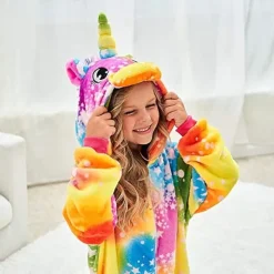 Kid's Stars Onesie Costume Carnival Costume Flying Horse Onesie Pajamas Kigurumi Pajamas For Boys and Girls Christmas Carnival Children's Day Cartoon