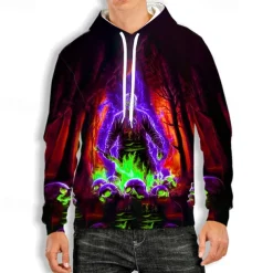 Killer Jason Voorhees Hoodie Pullover Halloween 3D Graphic For Couple's Men's Women's Adults' Halloween Carnival Masquerade 3D Print Party Casual Daily
