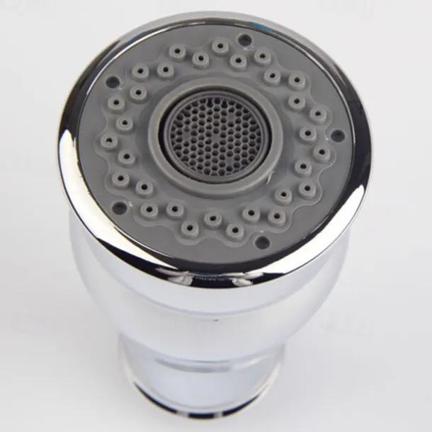 Kitchen Faucet Head Replacement Black Chrome Brushed, Pull Out Faucet Sprayer Head Nozzle Attachment Fittings Accessories, Aeration Spray Splash-proof Spout Adapter