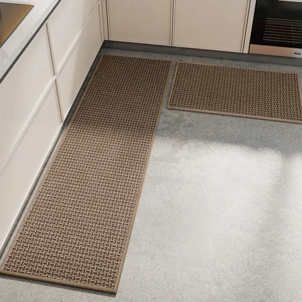 Kitchen Rugs & Mats Non-Skid WashableAnti-Fatigue, Non-Slip Absorbent Woven Runner Rubber Backed for Floors, Machine Washable Farmhouse Standing Mats for Sink, Laundry Room, Hallway