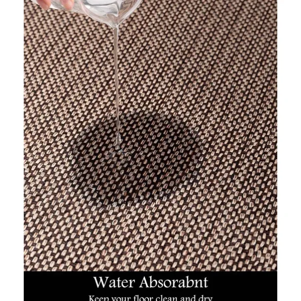 Kitchen Rugs & Mats Non-Skid WashableAnti-Fatigue, Non-Slip Absorbent Woven Runner Rubber Backed for Floors, Machine Washable Farmhouse Standing Mats for Sink, Laundry Room, Hallway
