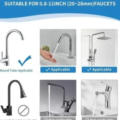 Kitchen Sink Faucet Organizer,Rustproof Aluminum Holder for Sponge, Soap, Brush, Space-Saving Design with Drip Tray, Easy Installation