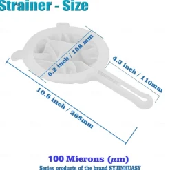Kitchen Ultra-Fine Nylon Mesh Strainer Food Yogurt Mesh Sieve Plastic Mesh Colander with Handle Mini Brine Shrimp Separation Net for Filtering Juice Juice Milk Honey