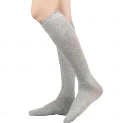 Knee High Socks Women's Flat Knit Knee Socks-Soft Breathable Cotton Blend-Stay-Up Fit