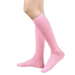 Knee High Socks Women's Flat Knit Knee Socks-Soft Breathable Cotton Blend-Stay-Up Fit