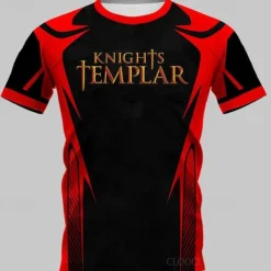 Knights Templar Warriors T-shirt Print 3D Graphic For Men's Adults' Carnival Masquerade 3D Print Casual Daily