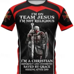 Knights Templar Warriors T-shirt Print 3D Graphic For Men's Adults' Carnival Masquerade 3D Print Casual Daily