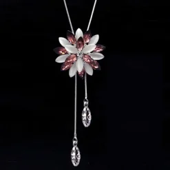 Korean Version Of Autumn And Winter Crystal Sweater Chain Necklace Wholesale High-end Women's Long Chain Versatile Tassel Pearl Pendant With Accessories