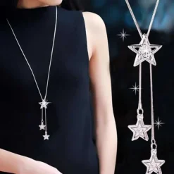 Korean Version Of Autumn And Winter Crystal Sweater Chain Necklace Wholesale High-end Women's Long Chain Versatile Tassel Pearl Pendant With Accessories