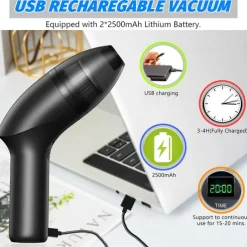 4.3Kpa Keyboard Vacuum Cleaner Mini, Handheld Computer Vacuum Cordless for Car Laptop Sewing Machine Portable Keyboard Vac USB Desk Crumbs Dust Cleaners