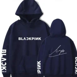 KPOP Black Pink Hoodie Anime Cartoon Anime Harajuku Graphic Kawaii For Couple's Unisex Adults' Back To School Hot Stamping