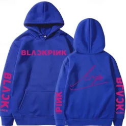 KPOP Black Pink Hoodie Anime Cartoon Anime Harajuku Graphic Kawaii For Couple's Unisex Adults' Back To School Hot Stamping