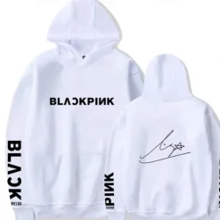 KPOP Black Pink Hoodie Anime Cartoon Anime Harajuku Graphic Kawaii For Couple's Unisex Adults' Back To School Hot Stamping