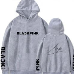 KPOP Black Pink Hoodie Anime Cartoon Anime Harajuku Graphic Kawaii For Couple's Unisex Adults' Back To School Hot Stamping
