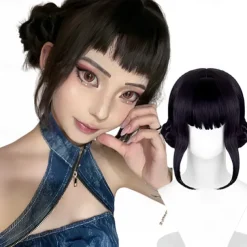 KPop Demon Hunters Cosplay Wigs Anime Zoey Costume Wigs Purple Braids Adults Accessories Prop