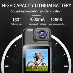 L9 Action Camera Portable Rechargeable WiFi Mini 1.3 inch CMOS Sensor 4K 128 GB H.264 Mountain Bike