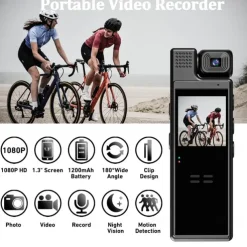 L9 WiFi Action Camera Portable Recording Image and Video Function WiFi Mini 1.3 inch 48MP 1080p 128 GB Street