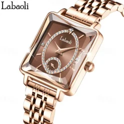 Labaoli Women Quartz Watch Creative Fashion Casual Wristwatch Waterproof Decoration Stainless Steel Watch