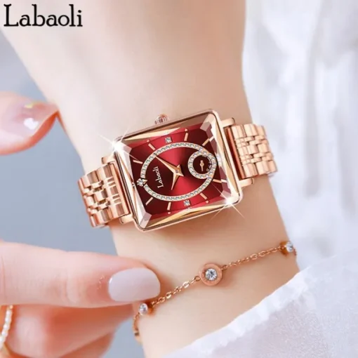Labaoli Women Quartz Watch Creative Fashion Casual Wristwatch Waterproof Decoration Stainless Steel Watch