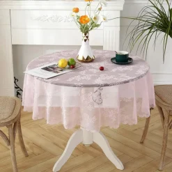 Lace Tablecloth White Table Cover Cloths for Side Table,Coffe Table,Kitchen Dining, Party, Holiday, Buffet
