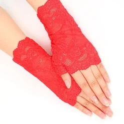 Lace Wrist Length Glove Cute With Floral Wedding / Party Glove