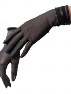 Lace Wrist Length Glove Elegant / Classic Style With Pure Color Wedding / Party Glove