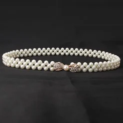 ladies pearl waist chain korean version rhinestone pearl decorative belt fashion sweet dress elastic belt women wholesale