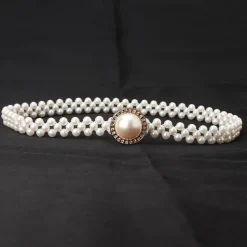 ladies pearl waist chain korean version rhinestone pearl decorative belt fashion sweet dress elastic belt women wholesale