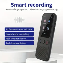 Language Translation Device Two-way Real-time Voice Translation Supports 138 Languages Accurate Offline And Recording 2 Hd Inch Touch Screen For Travel Business And Study