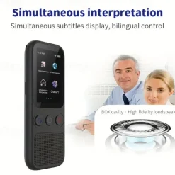 Language Translation Device Two-way Real-time Voice Translation Supports 138 Languages Accurate Offline And Recording 2 Hd Inch Touch Screen For Travel Business And Study