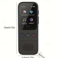 Language Translation Device Two-way Real-time Voice Translation Supports 138 Languages Accurate Offline And Recording 2 Hd Inch Touch Screen For Travel Business And Study