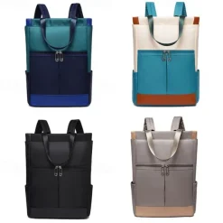 Laptop Backpack Bags 15.6" inch Compatible with Macbook Air Pro, HP, Dell, Lenovo, Asus, Acer, Chromebook Notebook Waterpoof Shock Proof Nylon Fiber Solid Color for Business Office